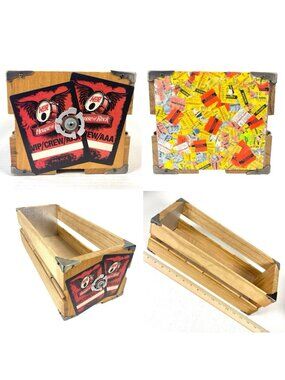 Artisanal Decorative Storage Crate Planter OOAK Wood Music Fan CD Box Organizer